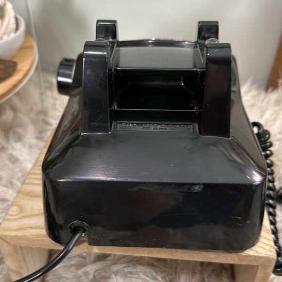 Vintage Stromberg-Carlson USA Untested As Is Black Rotary Desk Telephone - Picture 6 of 17